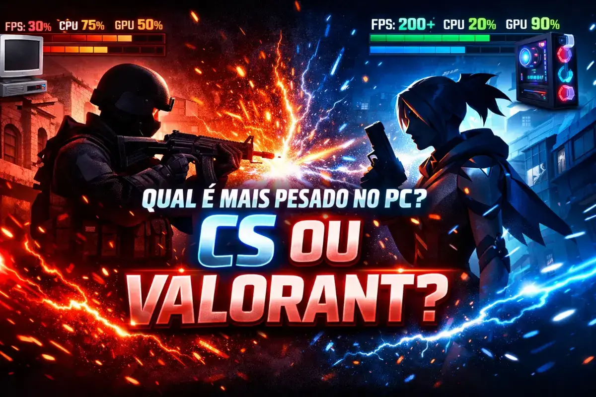 Qual é mais pesado no PC, CS ou Valorant?